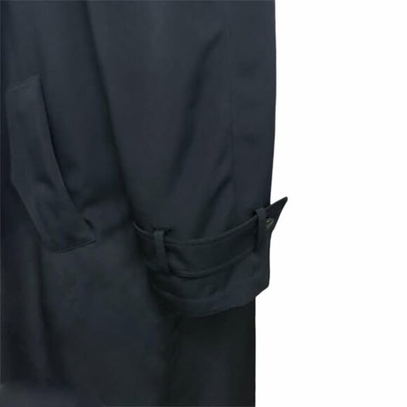 Women's Size 16W F.S.L. Collection Black Long Trench Coat - Picture 5 of 8